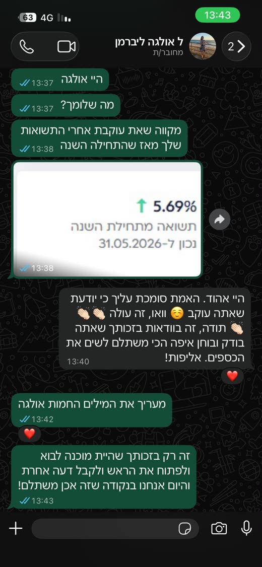 המלצת וואטסאפ של אולגה ליברמן
